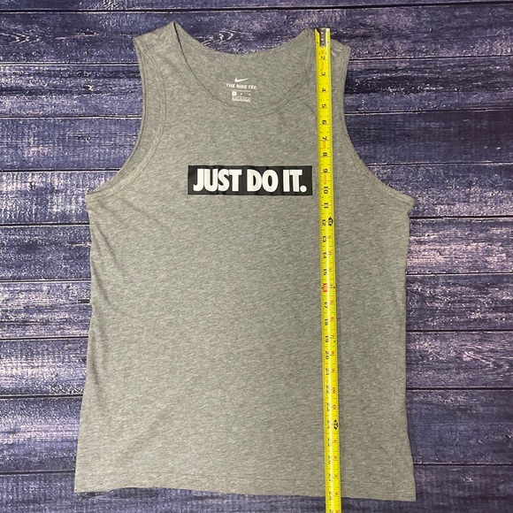 Nike Mens Sportswear Just Do It Tee Sleeveless Top Training Size Med Tank Grey - Picture 4 of 4